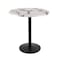 Holland Bar Stool Co 42" Tall OD214 Black Table Base 22" Diameter 36" Diameter White Marble Top by the HollBar Stool Co. OD214-2242BWOD36RWM - alternate 1
